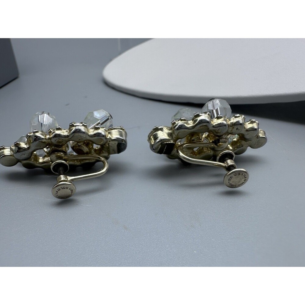 JULIANA D&E Earrings AB Crystal Bead Cha Cha Rhinestone W Modification - Picture 4 of 7